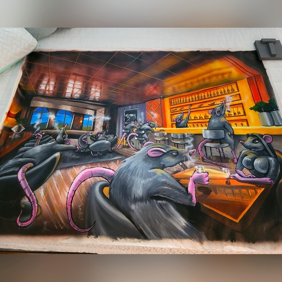 Subculture Studios Other - Original Jesse Flores, Subculture Studios, Dirty Rat canvas. One of a kind!